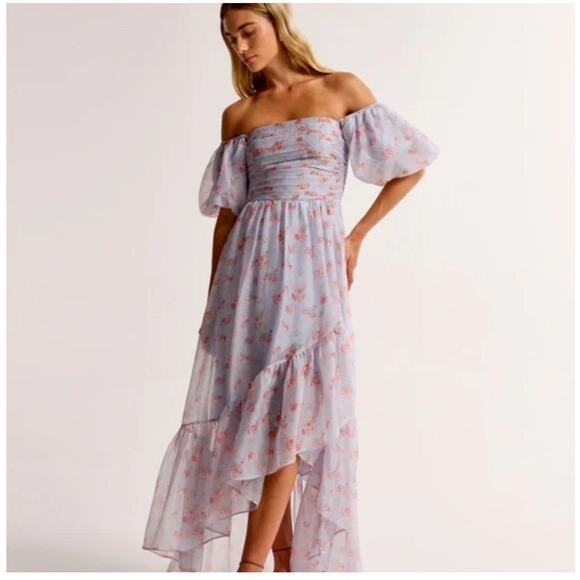 Abercrombie & Fitch Dresses & Skirts - Abercrombie Emerson Floral Off-Shoulder Dress Sz XL $168 MSRP